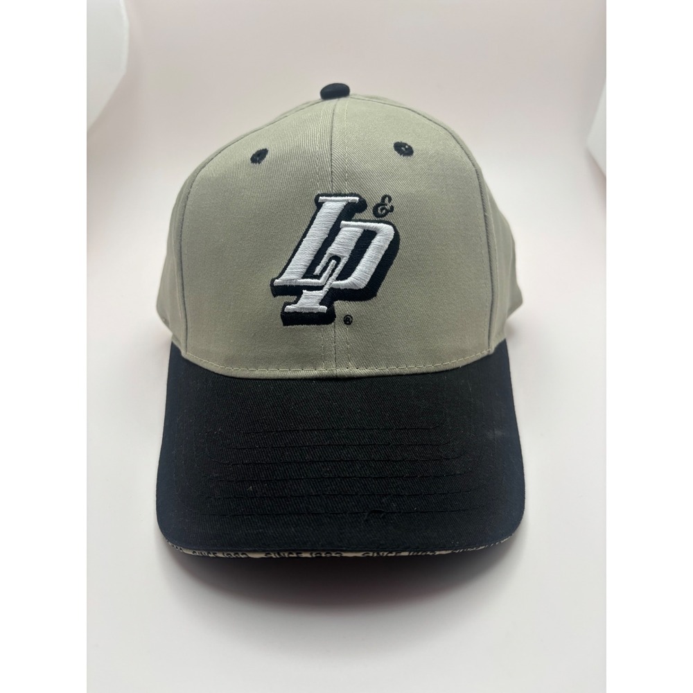 Embassy Leggett & Platt L&P Baseball Cap Hat Khaki Black Adjustable Strapback